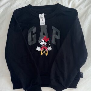 GAP Black Sweatshirt with Minnie Mouse Design